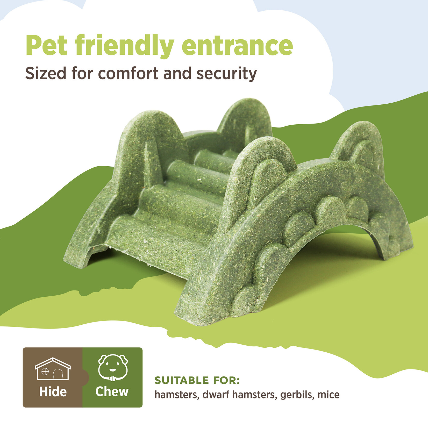 LIVING WORLD Living World Edible Arch Bridge Hideout - Green - 165 g (5.8 oz)