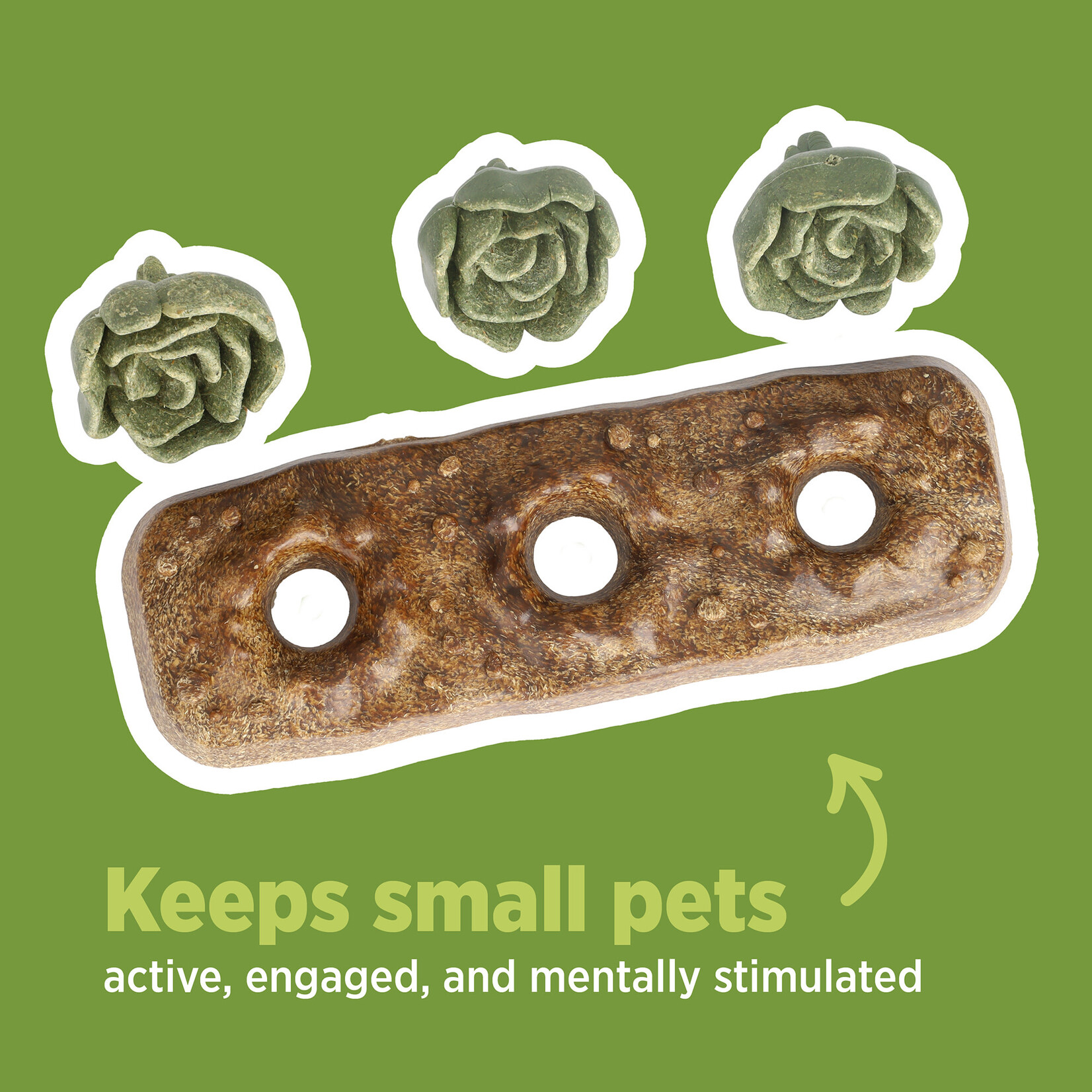 LIVING WORLD Living World Edible Cabbages Chew Toy - Multicolour - 165 g (5.8 oz)