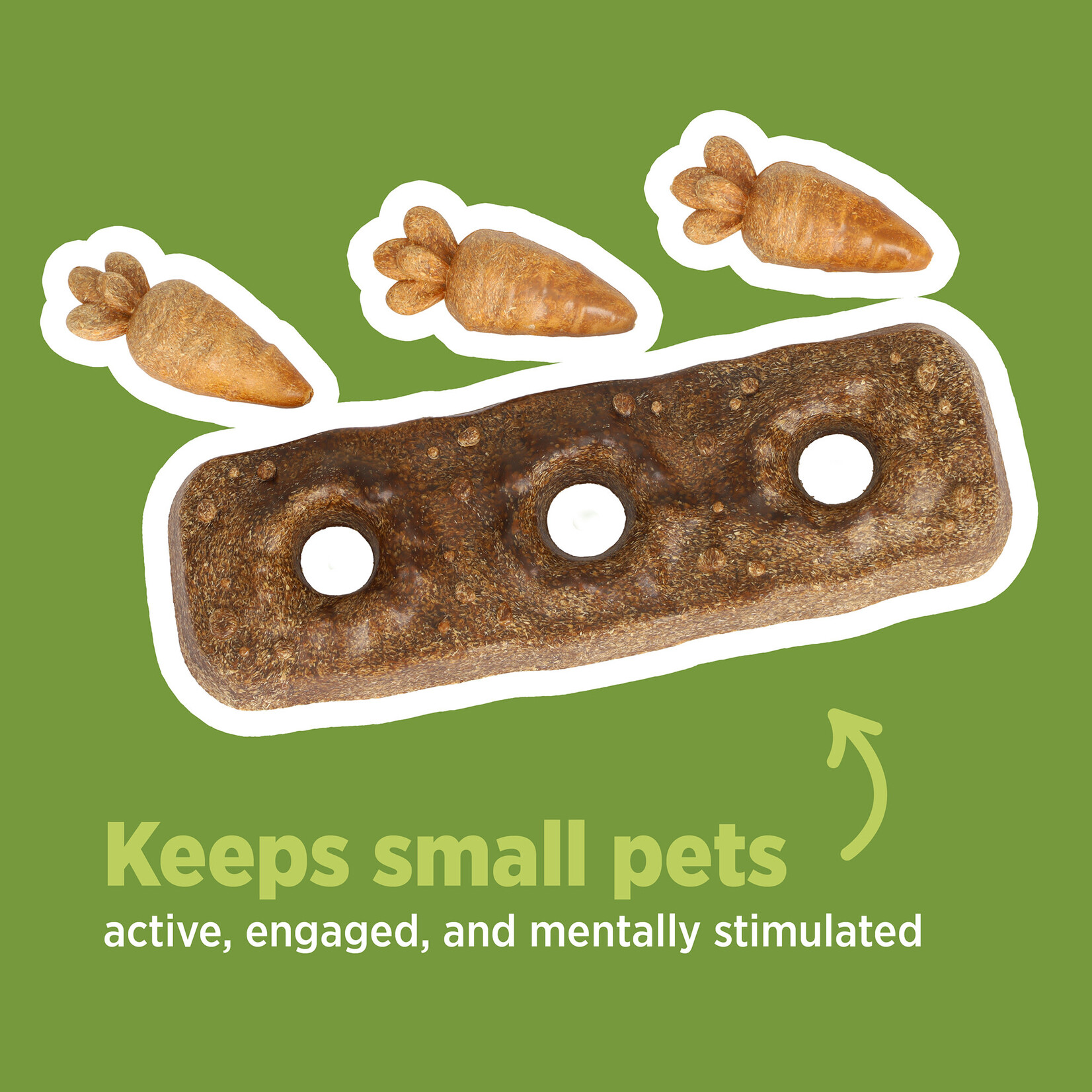 LIVING WORLD Living World Edible Carrot Patch Chew Toy - Multicolour - 140 g (4.9 oz)