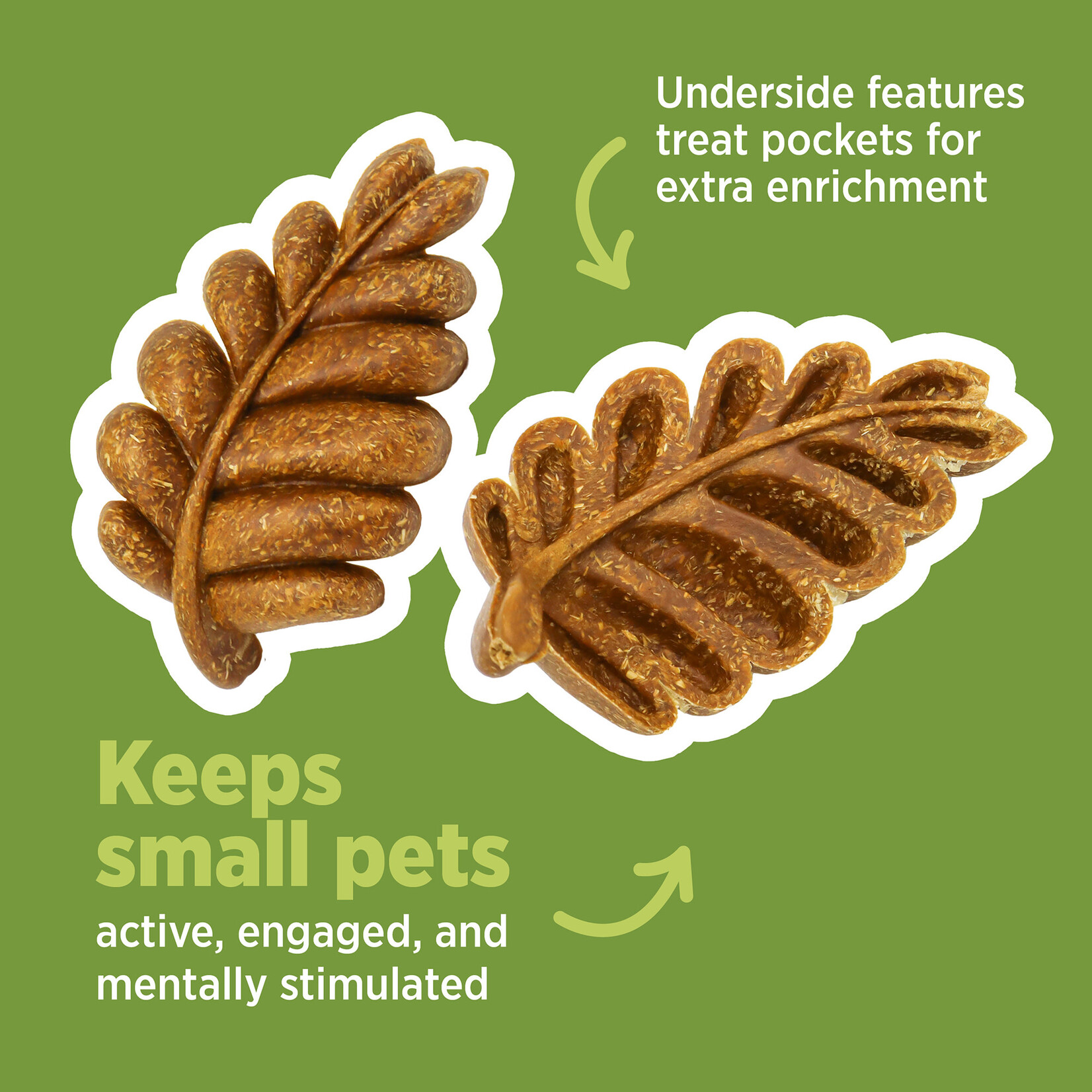 LIVING WORLD Living World Edible Leaves Chew Toy - Brown - 6 pack - 140 g (4.9 oz)