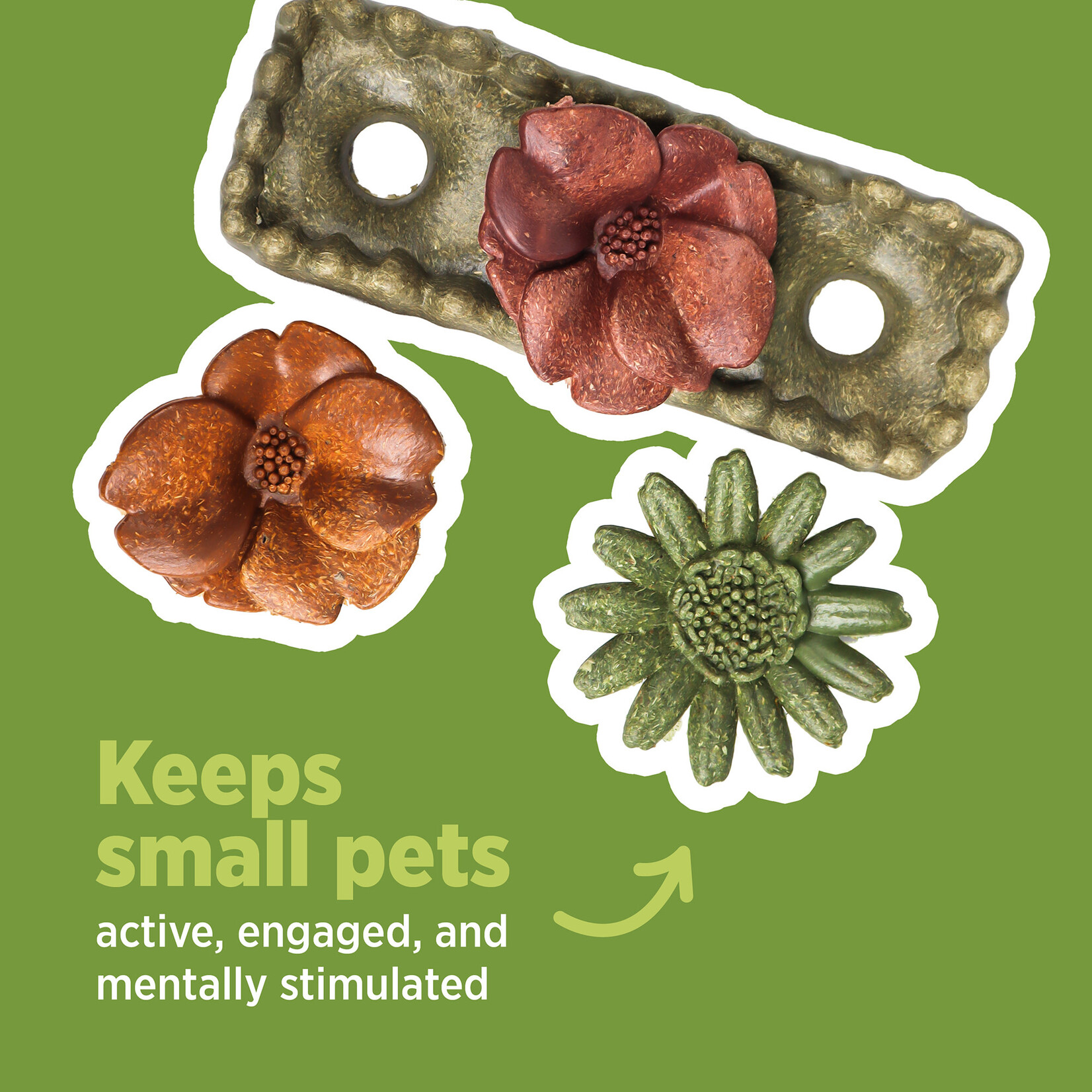 LIVING WORLD Living World Edible Flower Bed Chew Toy - Multicolour - 150 g (5.2 oz)