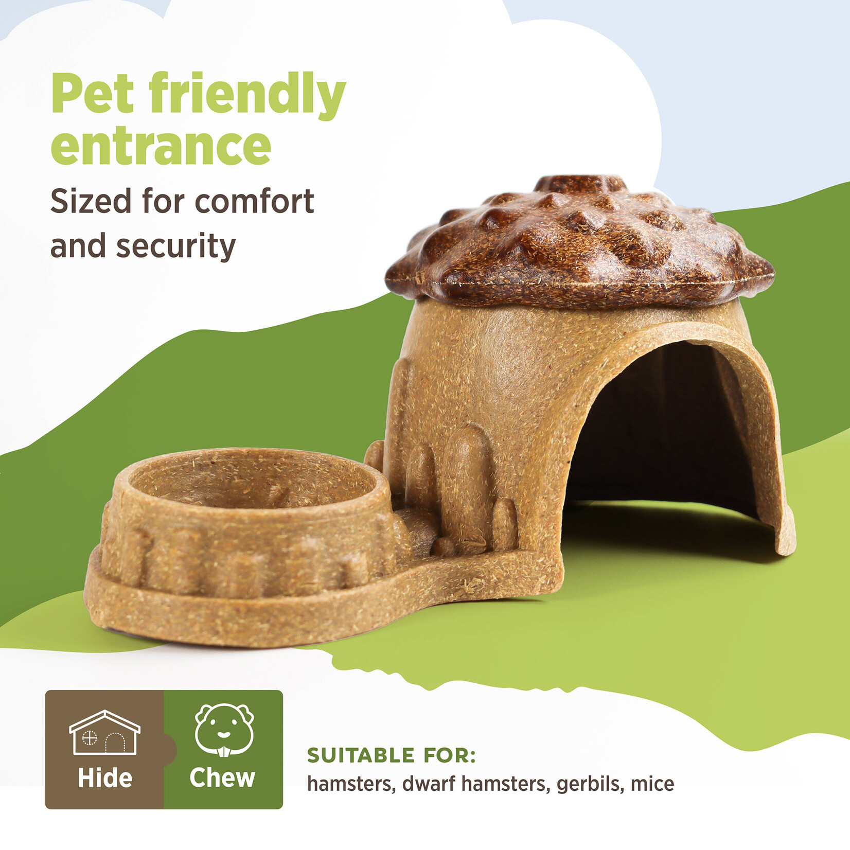 LIVING WORLD Living World Edible Acorn Home Hideout - Brown - 230 g (8.1 oz)