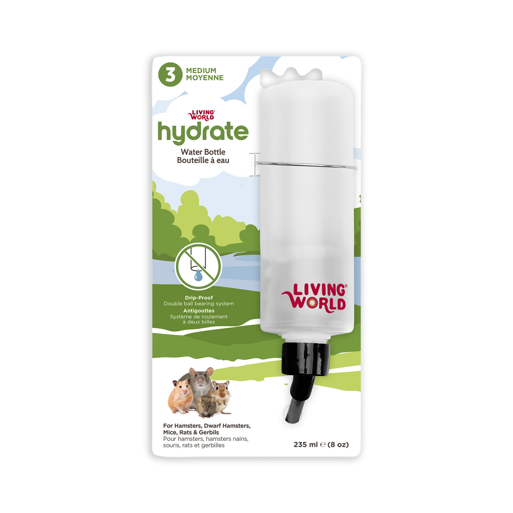 LIVING WORLD Living World Hydrate Leak-Proof Plastic Water Bottle - Medium - 235 ml (8 oz)