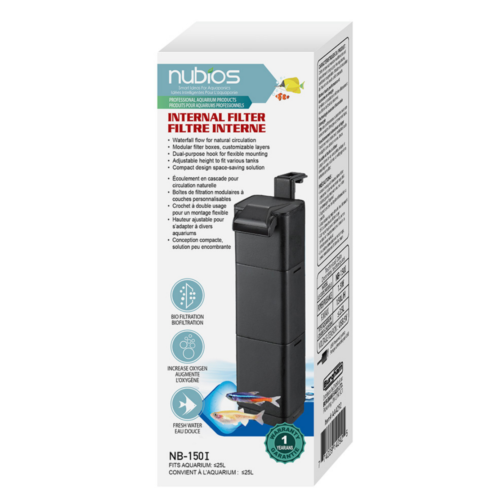 NUBIOS NUBIOS Internal Filter NB-150I 150L/H