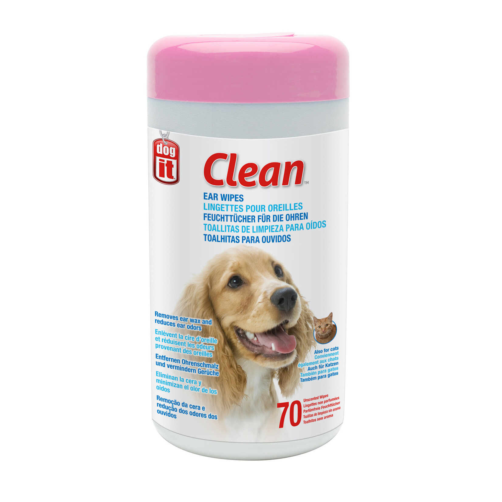 DOG IT Dogit Clean Ear Wipes - 70 Unscented Wipes