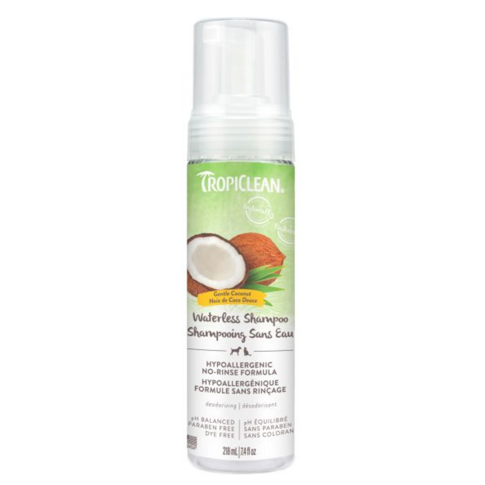 TROPICLEAN Tropiclean Waterless Kitten & Puppy Shampoo, Hypoallergenic Gentle Coconut Scent 7.4Oz