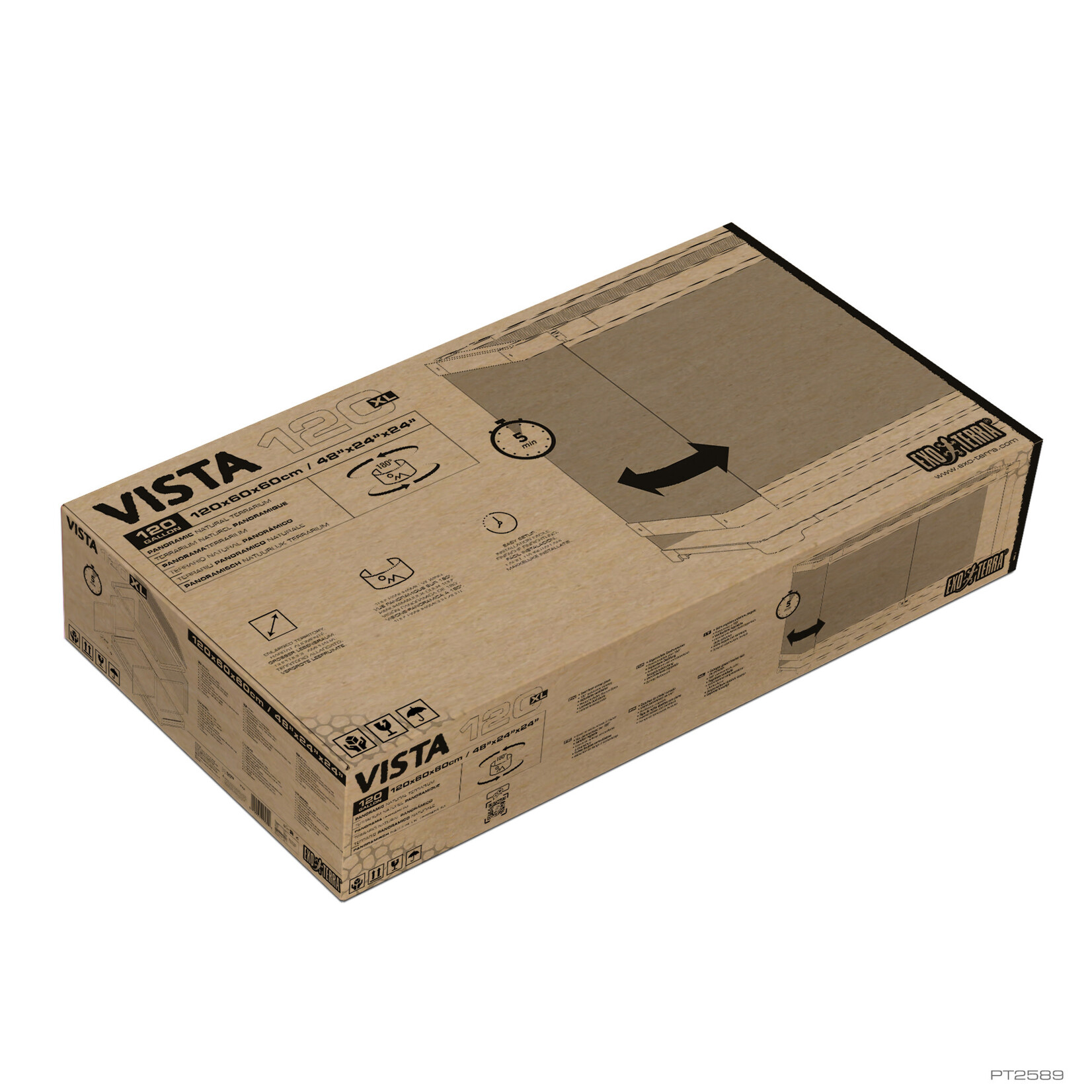 EXO TERRA Exo Terra Vista 120XL - Panoramic Natural Terrarium - 120 x 60 x 60 cm (48 x 24 x 24 in)