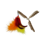 BUD-Z Bud'Z Cat Toy Striped Helicopter And Feathers Duo 6in