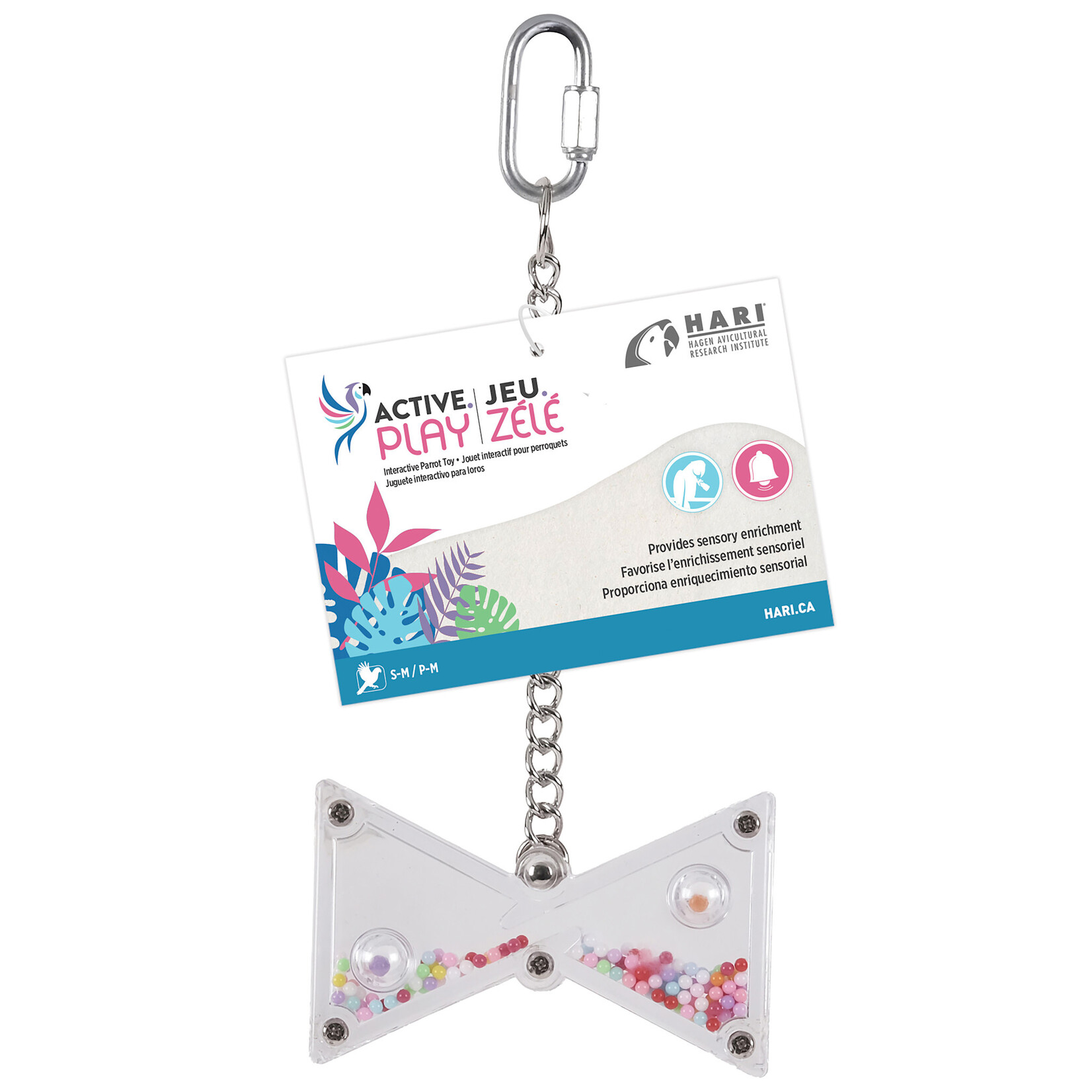 HARI HARI ACTIVE.PLAY Interactive Parrot Toy - Hourglass