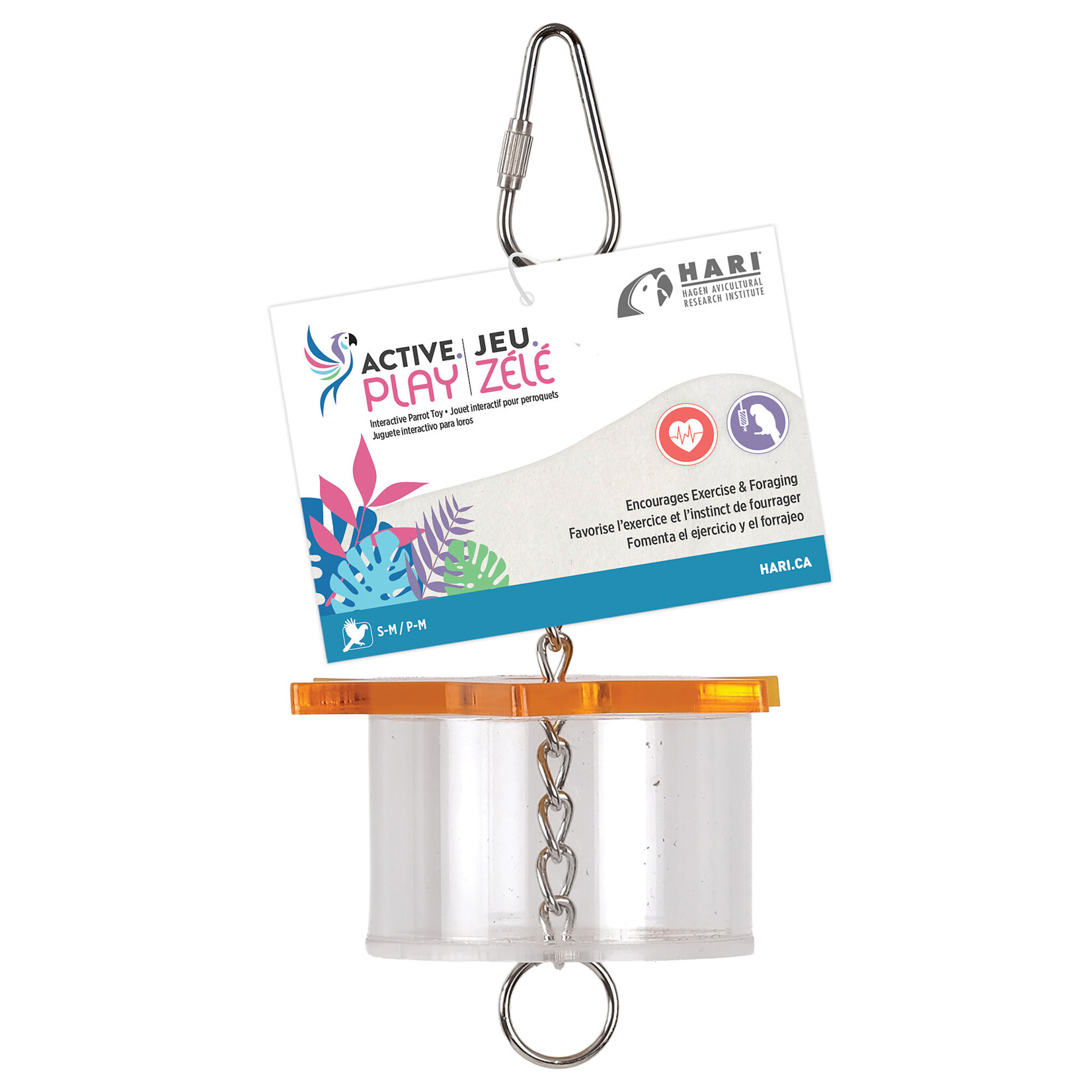 HARI HARI ACTIVE.PLAY Interactive Parrot Toy - Cosmic Cup