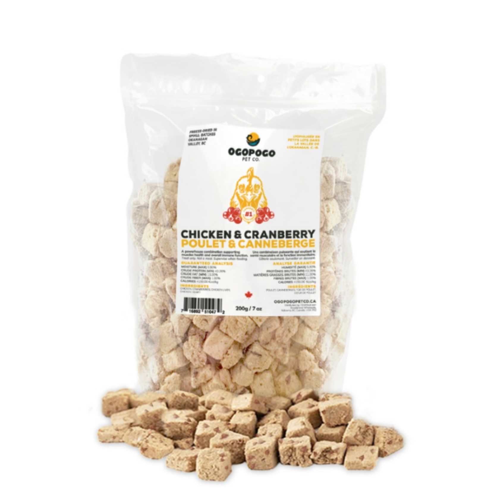 OGOPOGO PET Ogopogo Pet Co.: Freeze Dried Chicken & Cranberry 200g