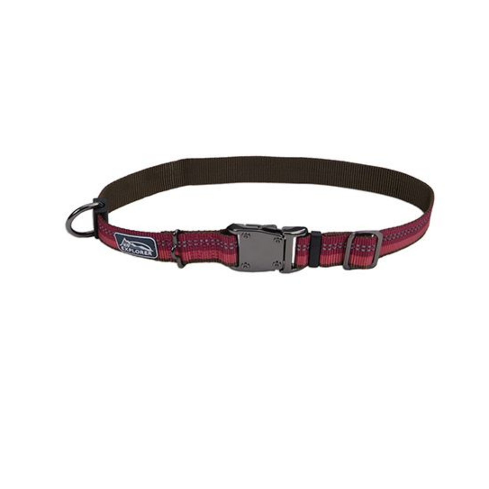 COASTAL K9 Explorer Reflective Adjustable Collar Berry Dog 1pc 1x18-26in