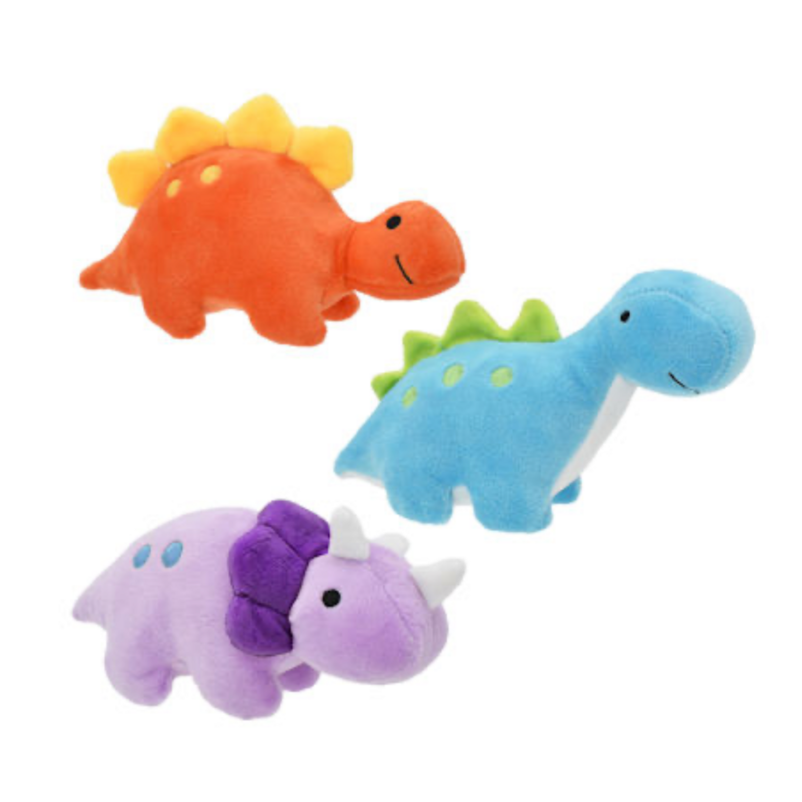 Multipet Mini Dinosaurs 7 inch -  Assorted Plush Dog Toy 1 piece
