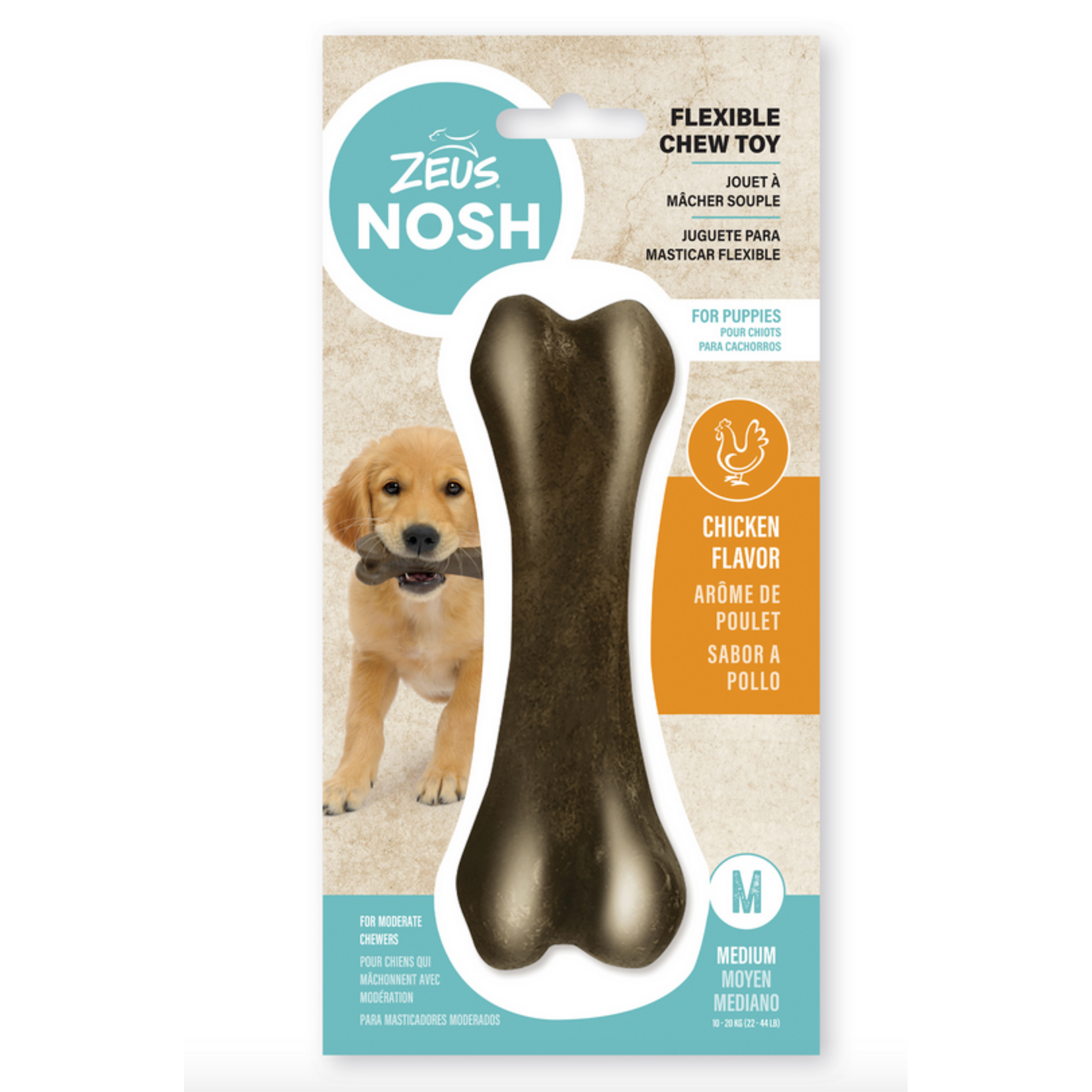 ZEUS Zeus NOSH FLEXIBLE Chew Bone - Chicken Flavor - Medium - 15 cm (6 in)