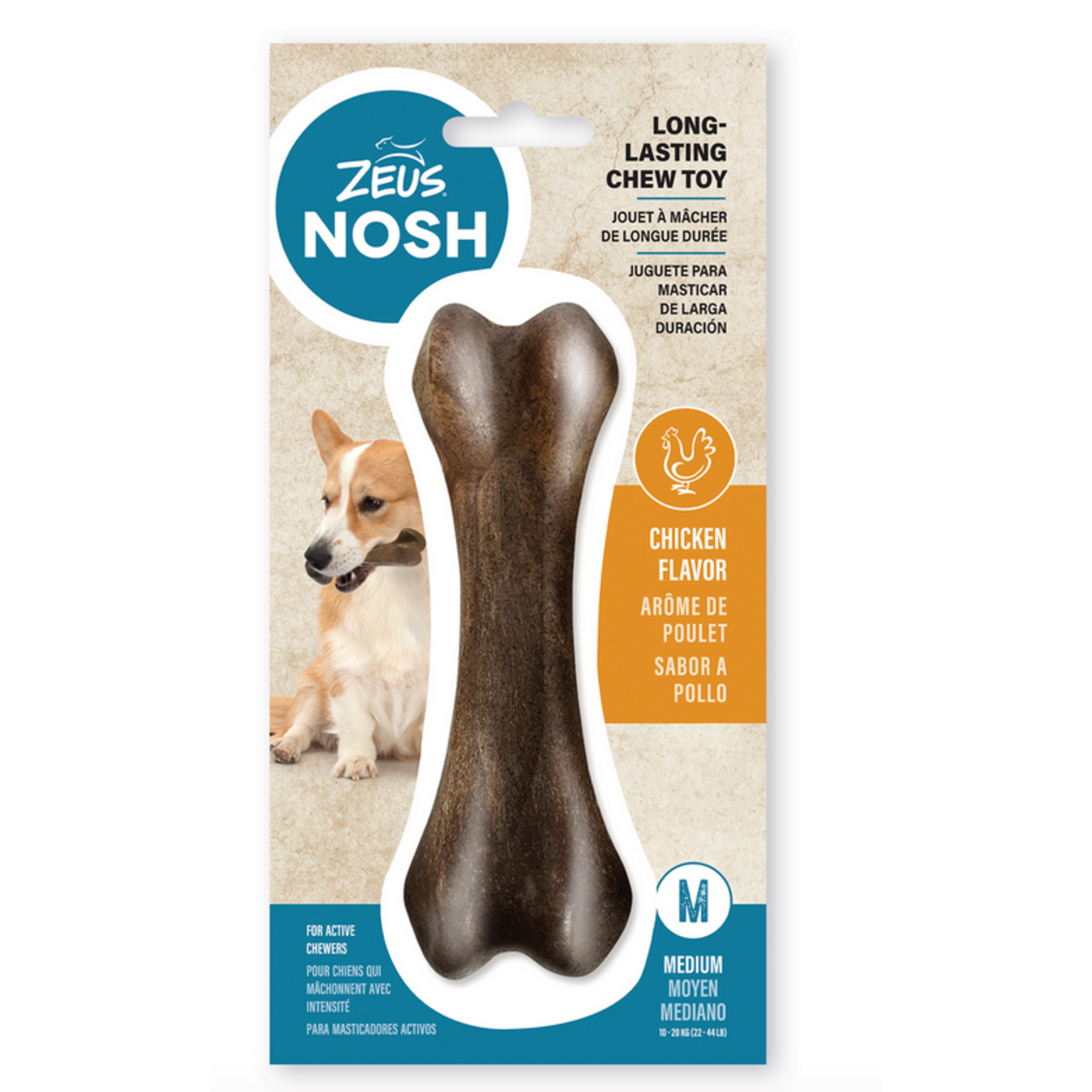 ZEUS Zeus NOSH STRONG Chew Bone - Chicken Flavor - Medium - 15 cm (6 in)