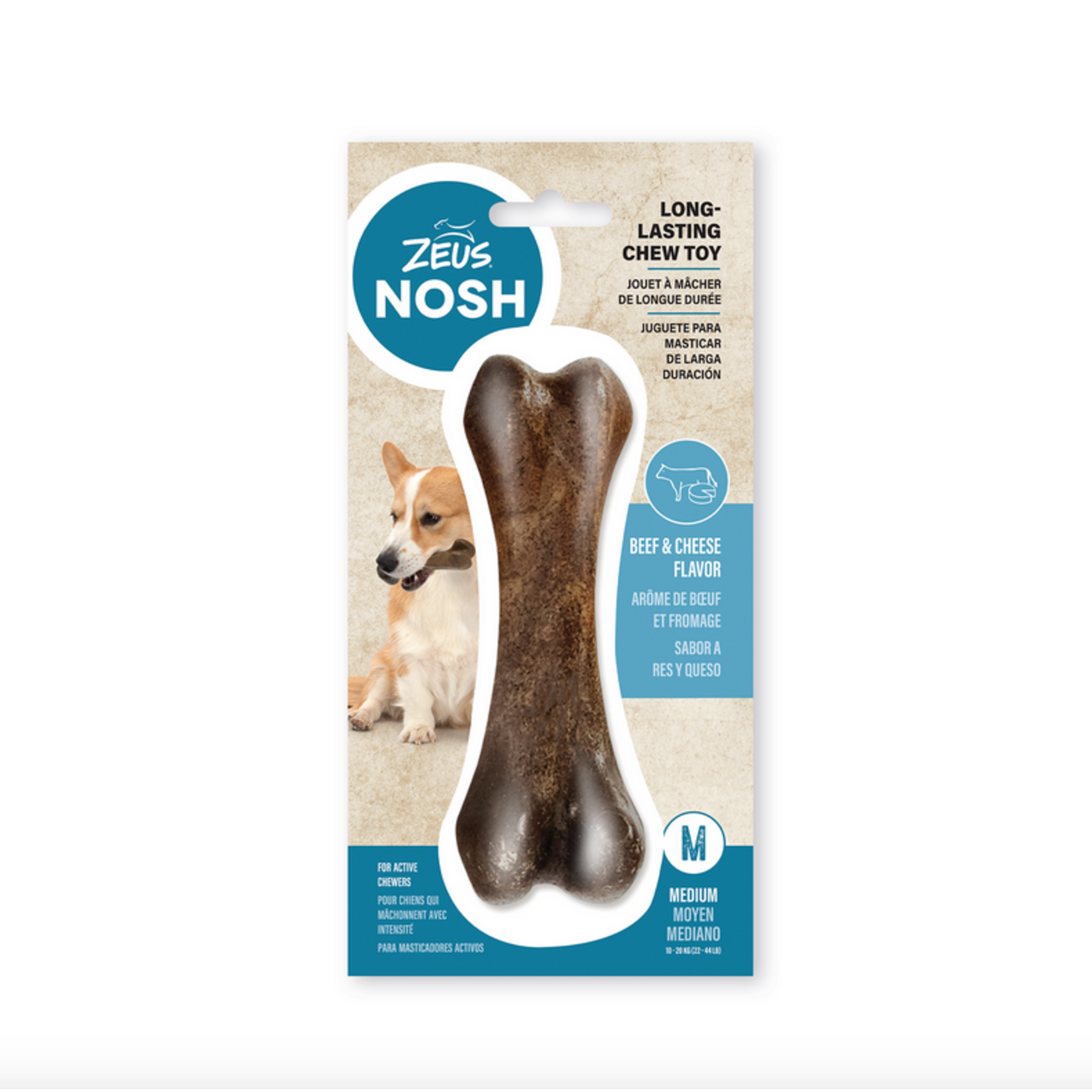 ZEUS Zeus NOSH STRONG Chew Bone - Beef & Cheese Flavor - Medium - 15 cm (6 in)