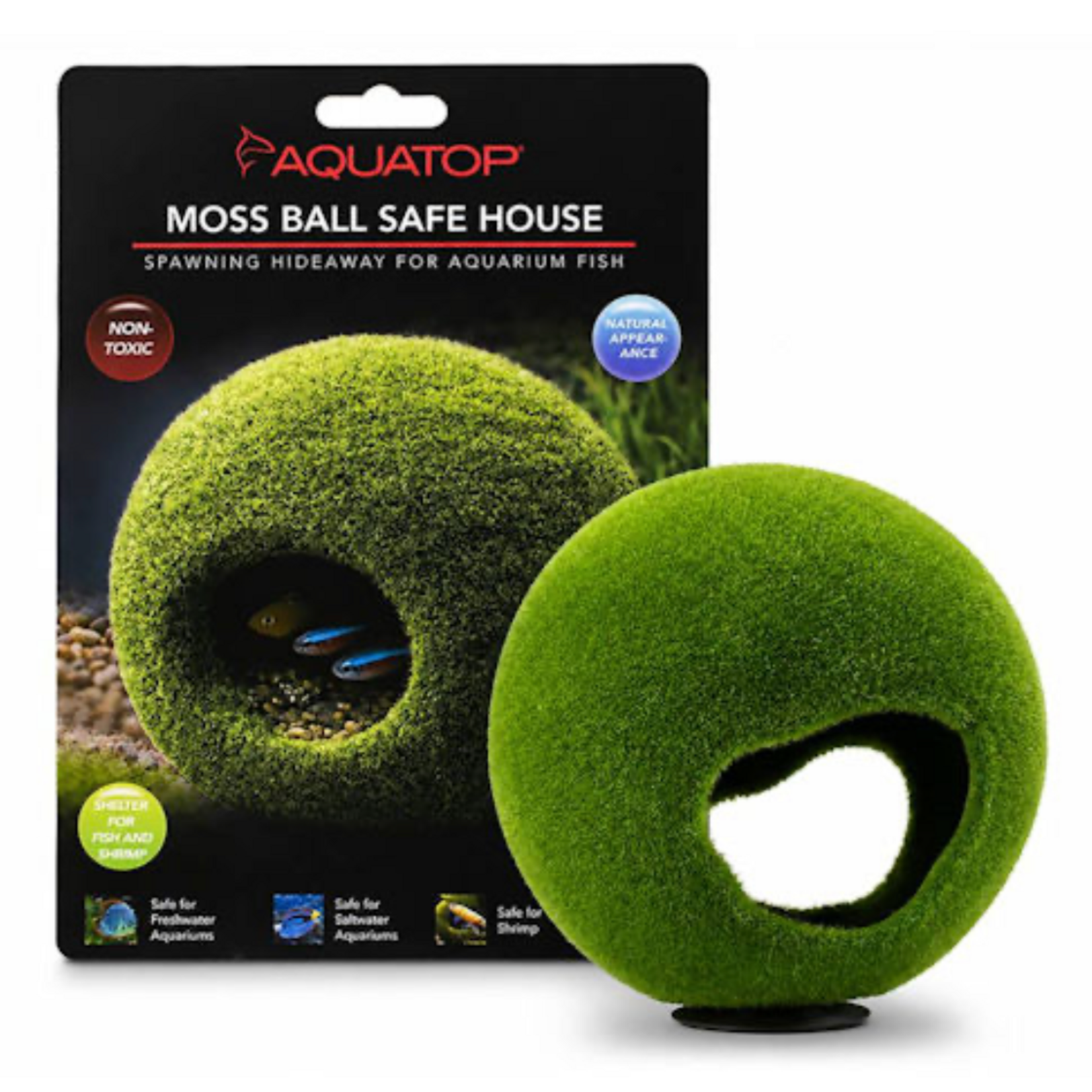 AQUATOP Aquatop Moss Ball Safe House Aquarium Hideaway Large 5.1'' x 4.7'' x 5.1