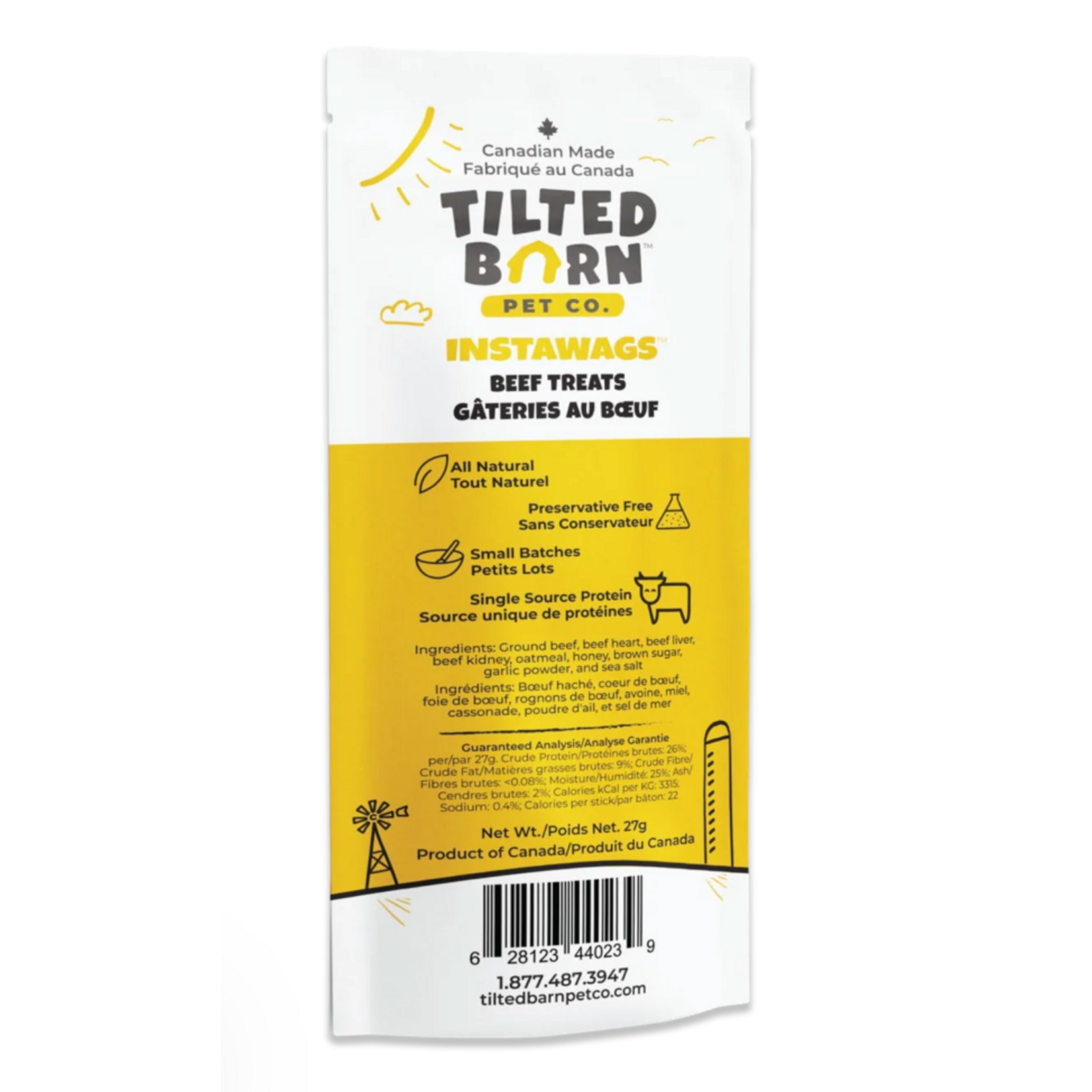TILTED BARN Tilted Barn Pet Co. Instawags BEEF - 27g