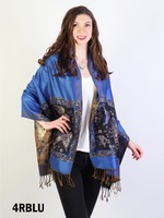 Cheri Bliss Butterfly Printed Scarf Blue