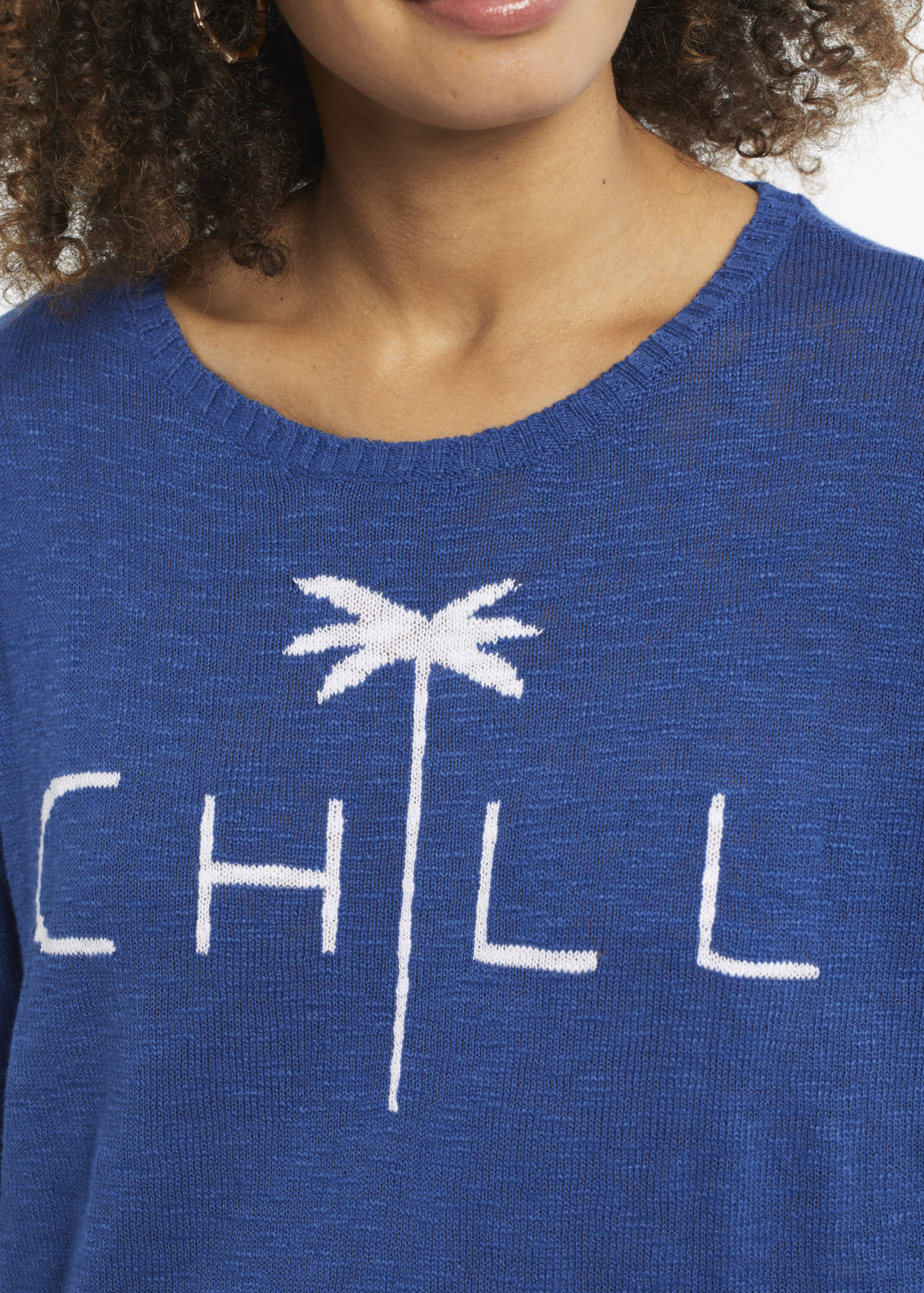 Tribal Tribal Scoop Neck Sweater "Chill"