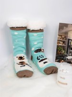 Winter Anti Skid Slipper Socks Blue