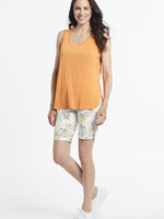 Tribal Tribal U-Neck Tank Top w/Side Slit Papaya