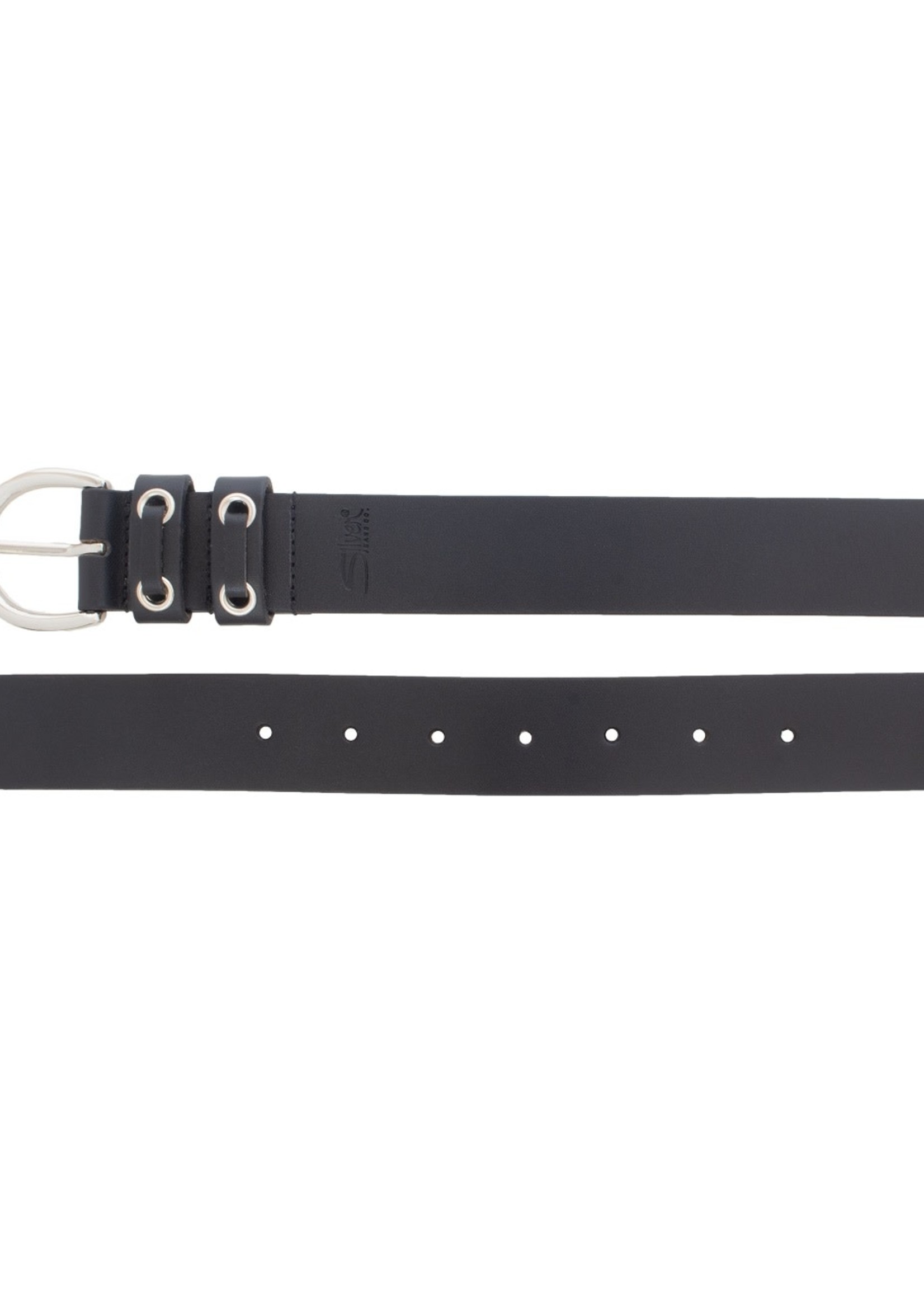 Silver Jeans Co. Silver Jeans Co. Leather Belt Black Double Loop 523