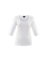 Marble Marble Cut-Out Sleeve Top White