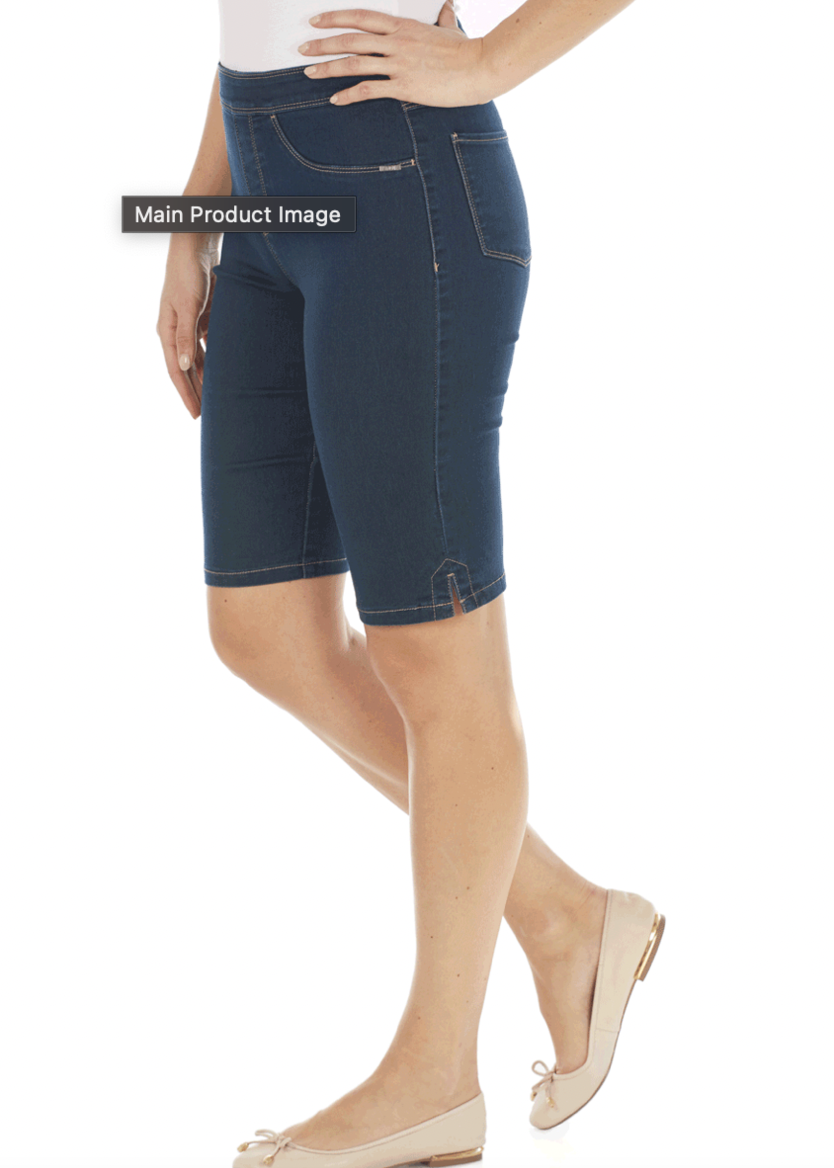 FDJ Pull-on Bermuda Shorts Indigo 272406N - A Passion for Fashion Inc.