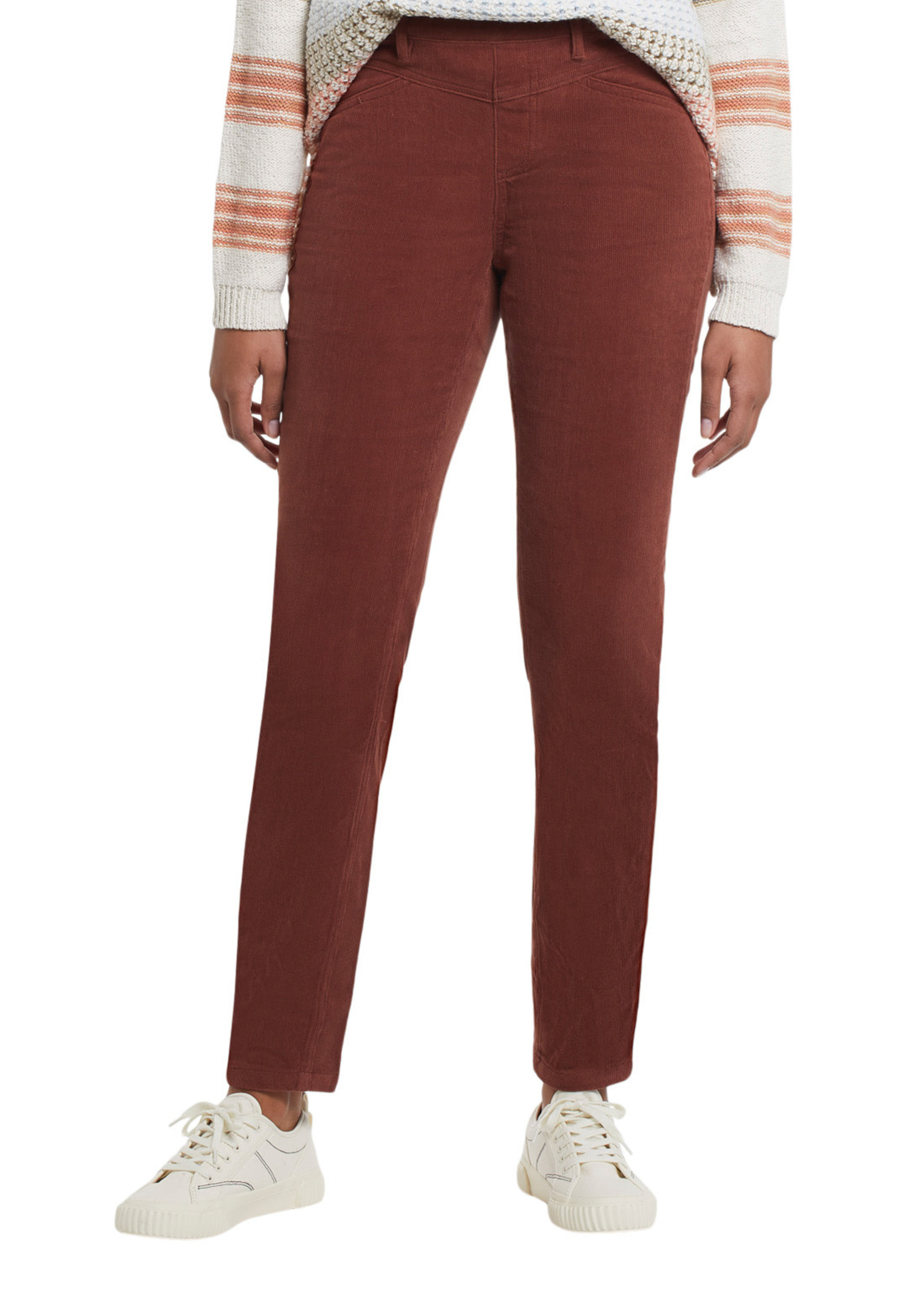 Tribal Tribal Pull On Corduroy Pant w/Front Yoke Toffee