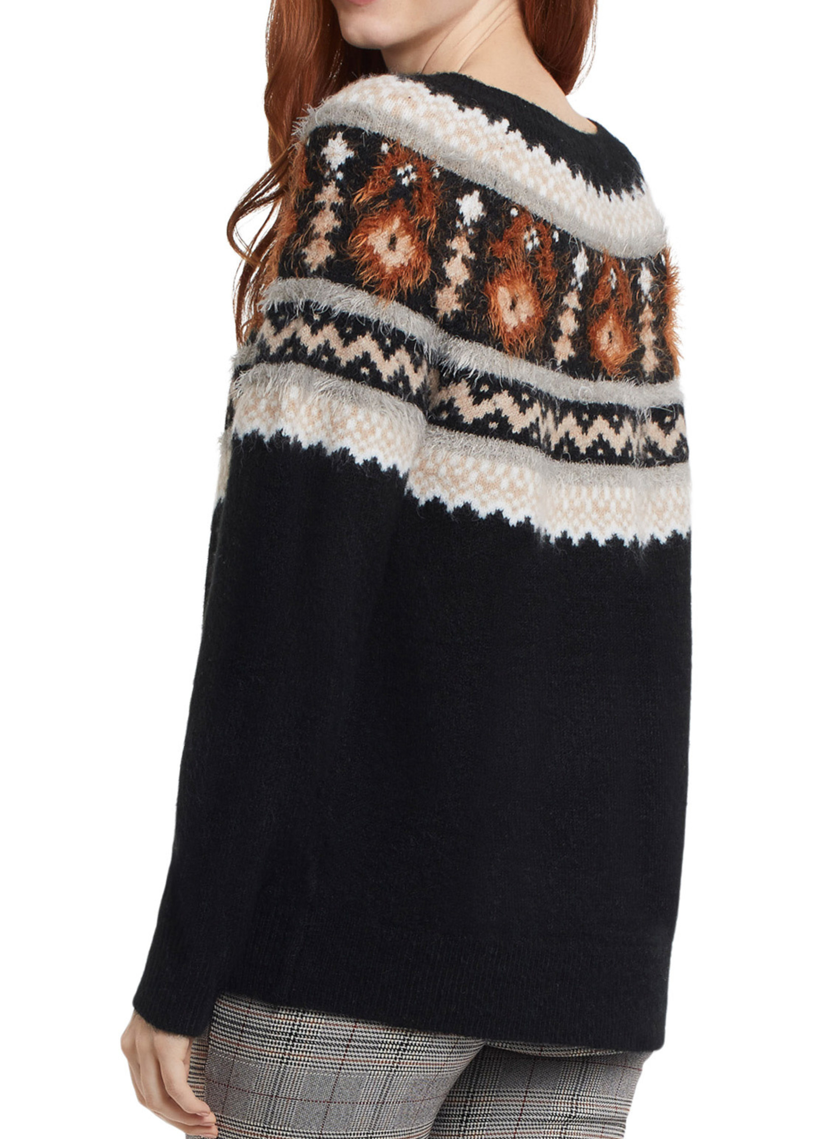 Tribal Tribal Intarsia Sweater Black