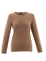 Marble Marble Sweater w/Ribbed Detail Camel