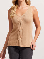 Tribal Tribal Sweater Tank W/Cable Detail Ginger Root