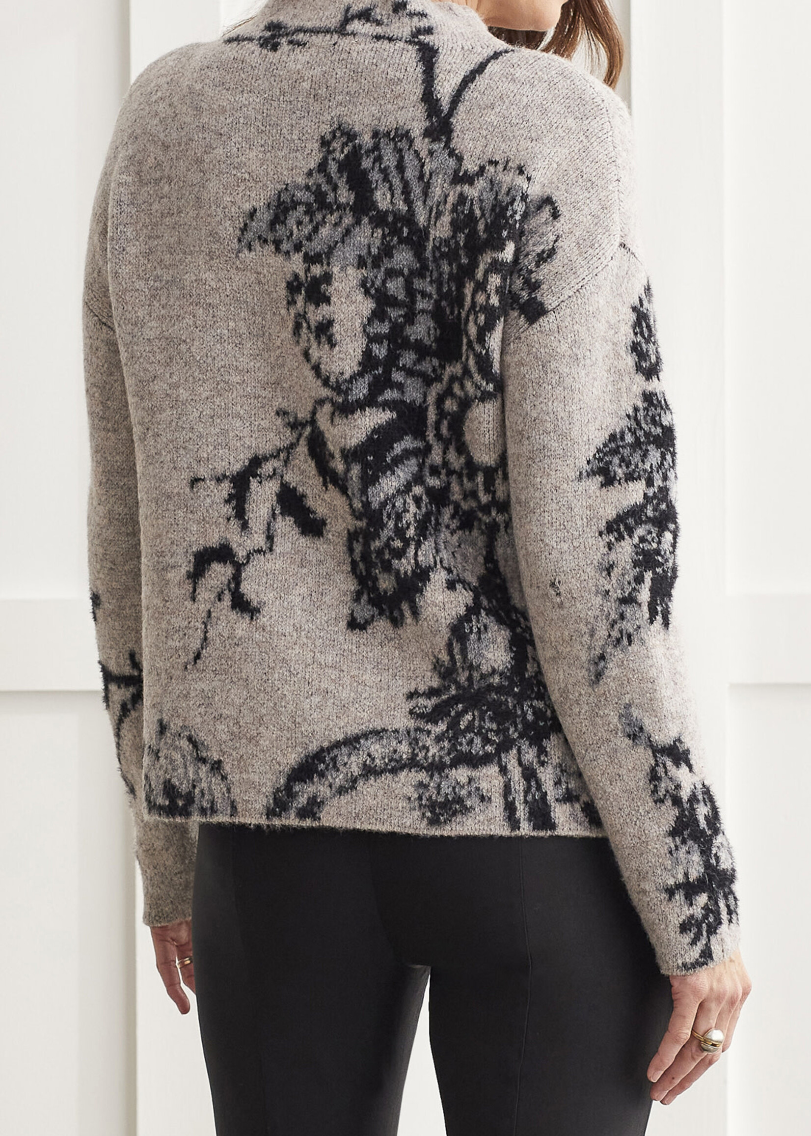 Tribal Tribal L/S Funnel Neck Sweater Oyster