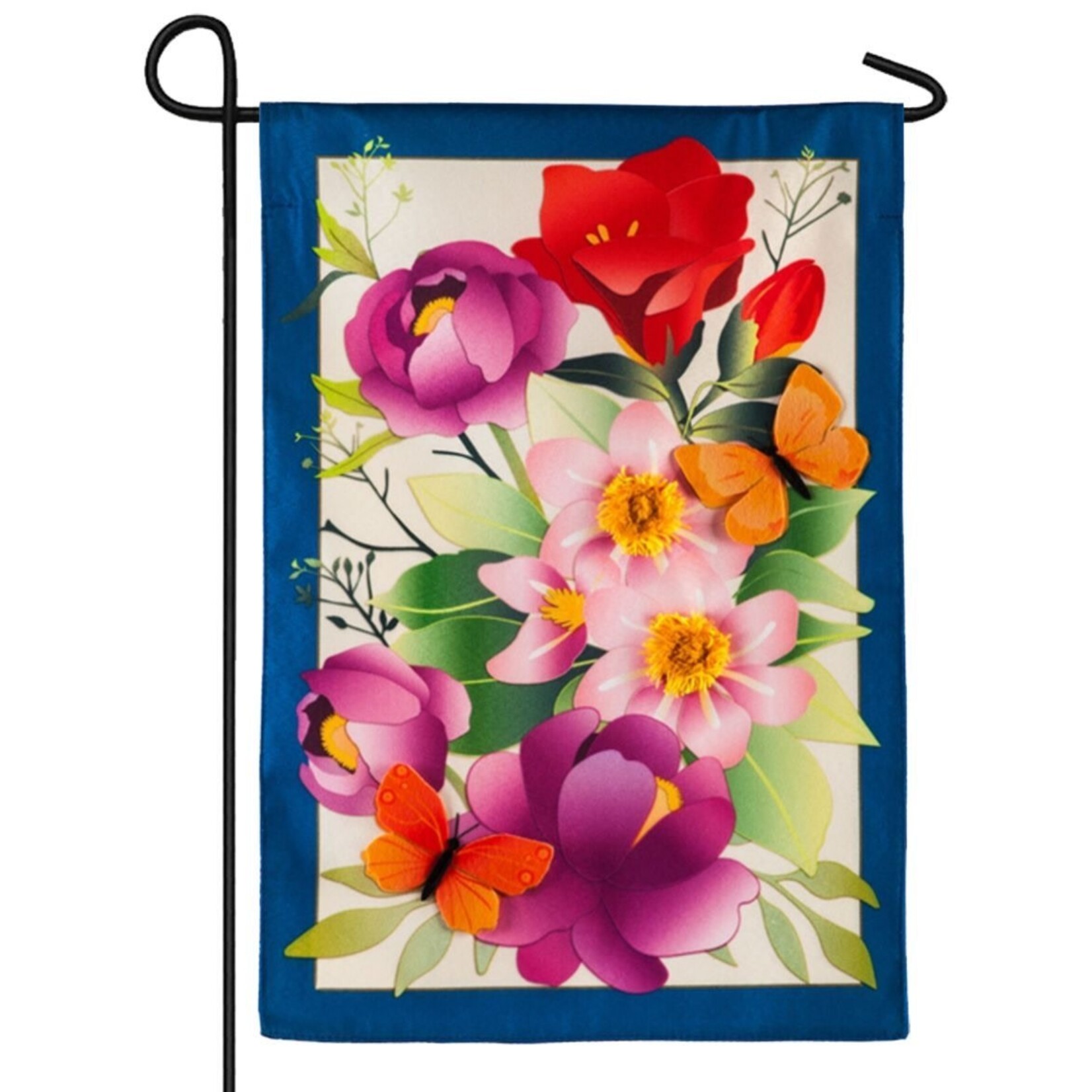 Evergreen Summer Floral Garden Flag
