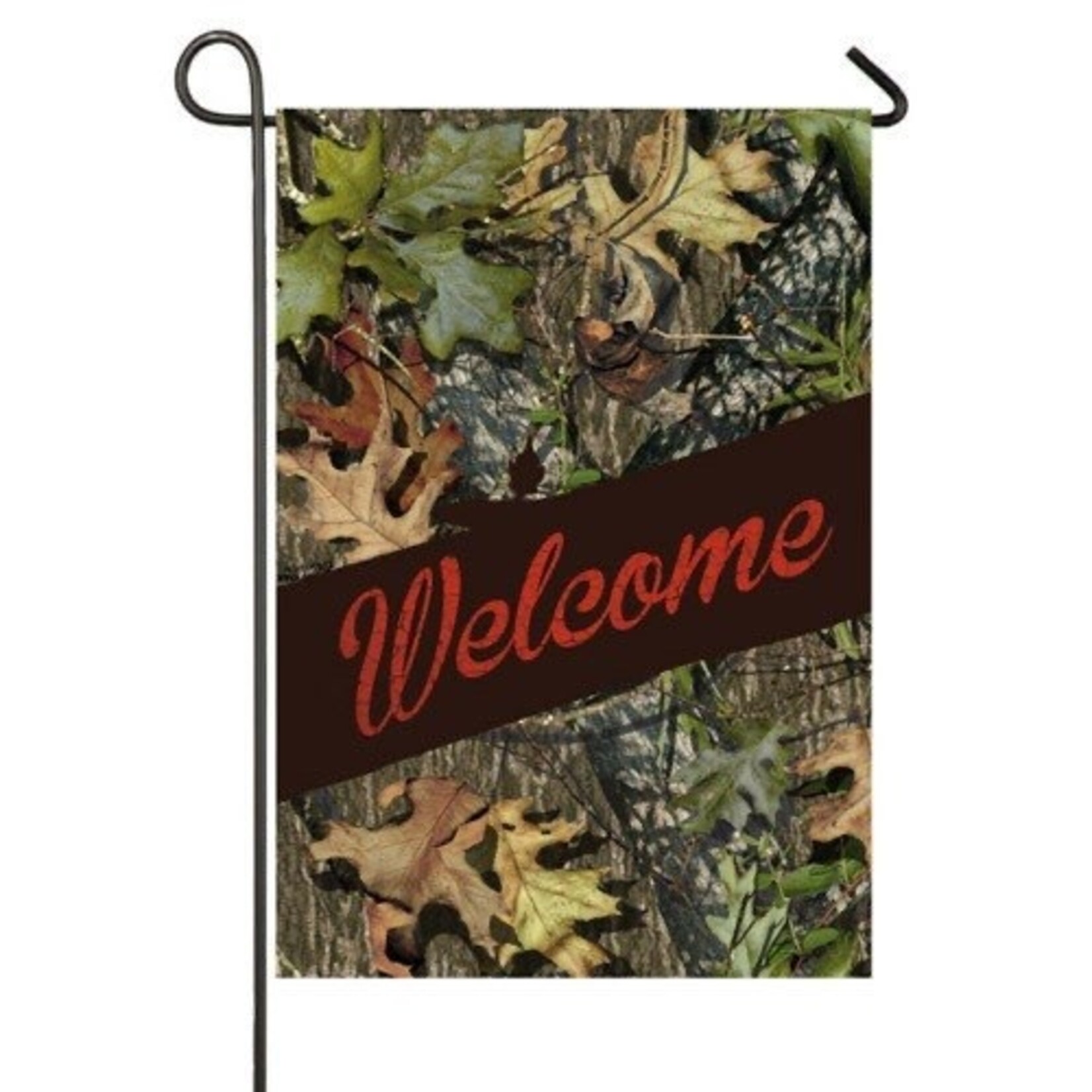 Evergreen Mossy Oak Welcome Garden Flag