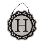 Evergreen Scalloped Monogram Door Decor ”J”