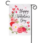 Evergreen Valentine’s Day Shiplap Floral Garden Flag
