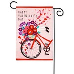 Evergreen Valentine’s Day Bicycle Garden Flag