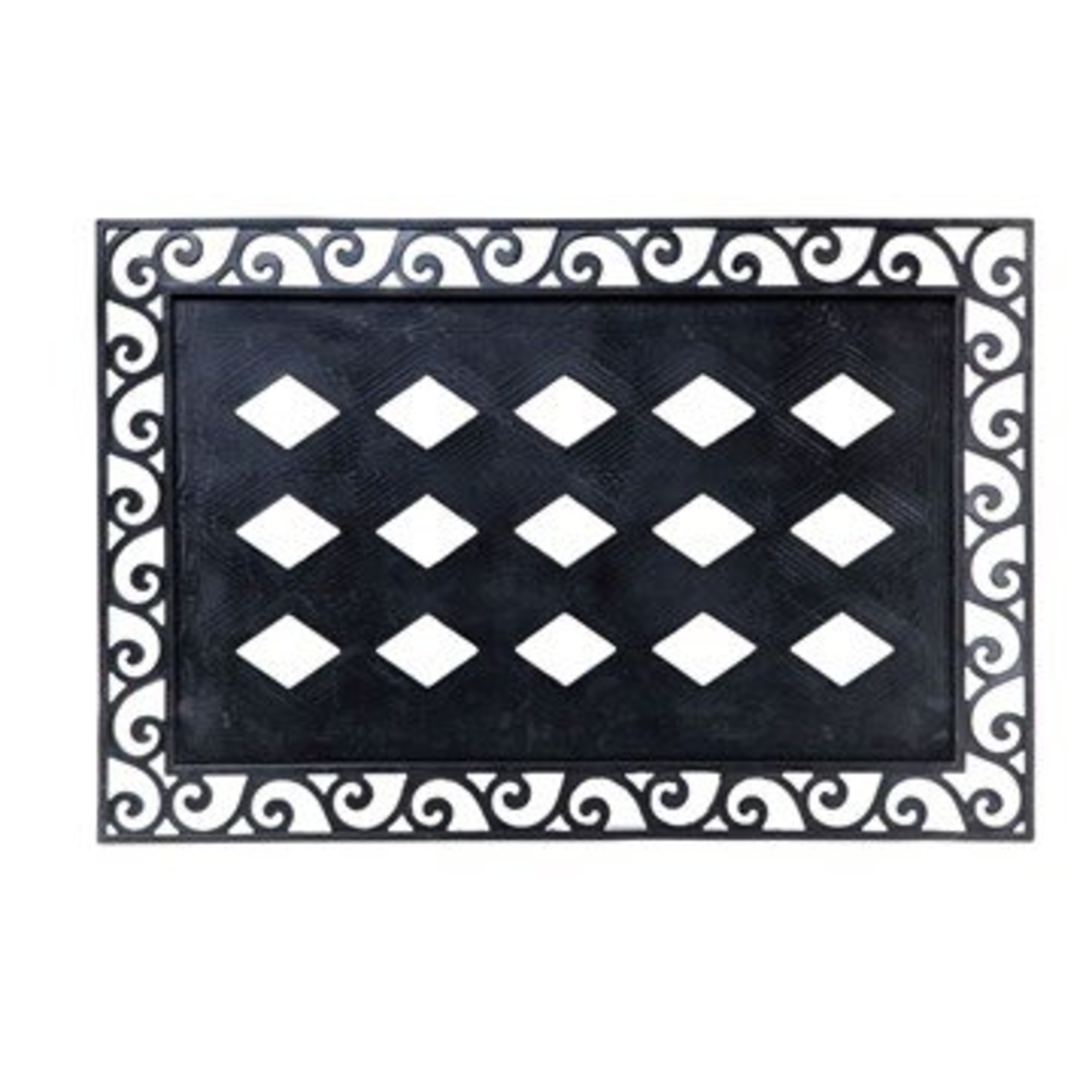 Evergreen Cutout Scroll Embossed Floor Mat Tray