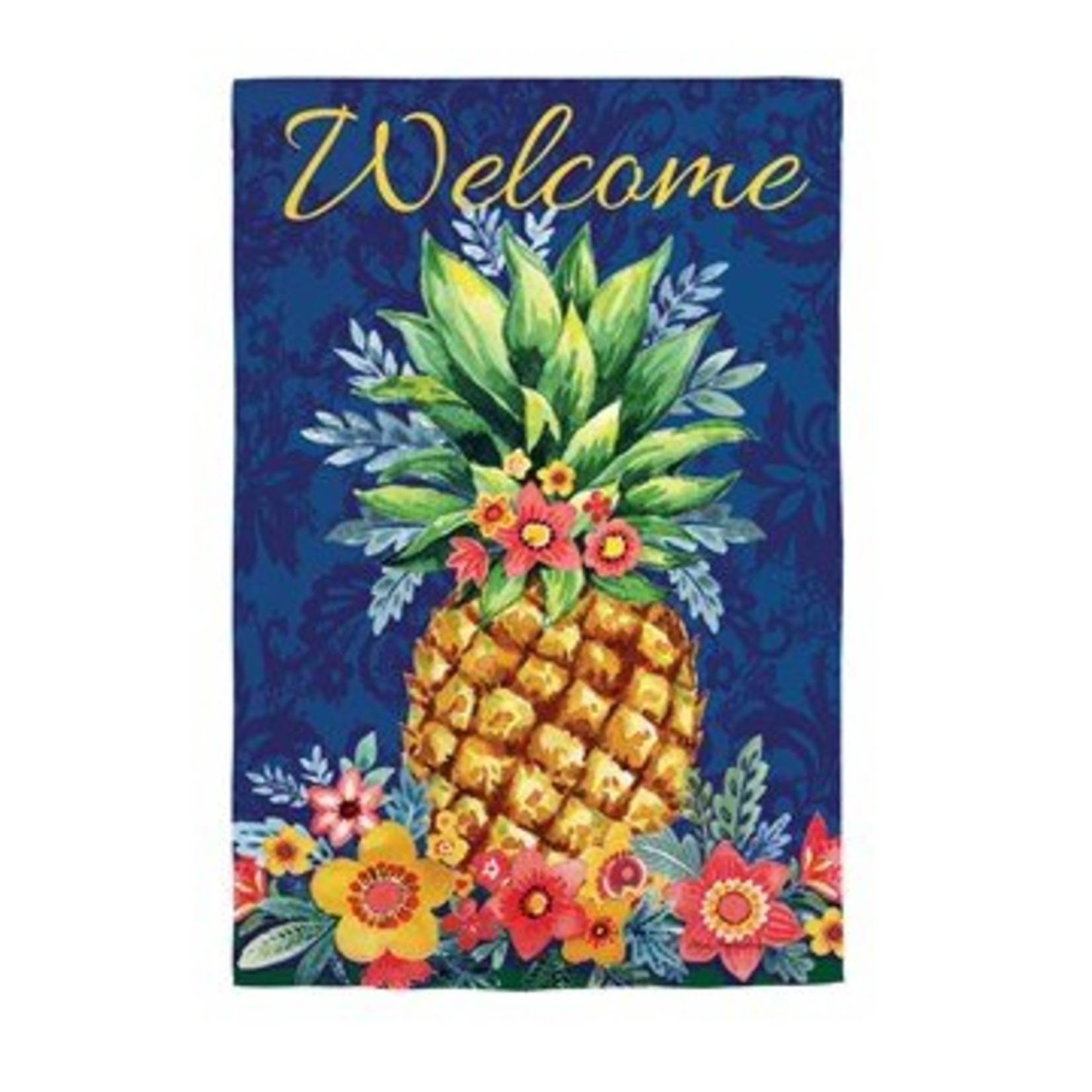 Evergreen Boho Pineapple Garden Flag