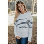 Lakegirl French Terry Striped Crew