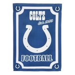 Evergreen Indianapolis Colts Suede Glitter Garden Flag