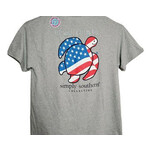 Simply Southern SS Red, White, & Ocean Blue Tee