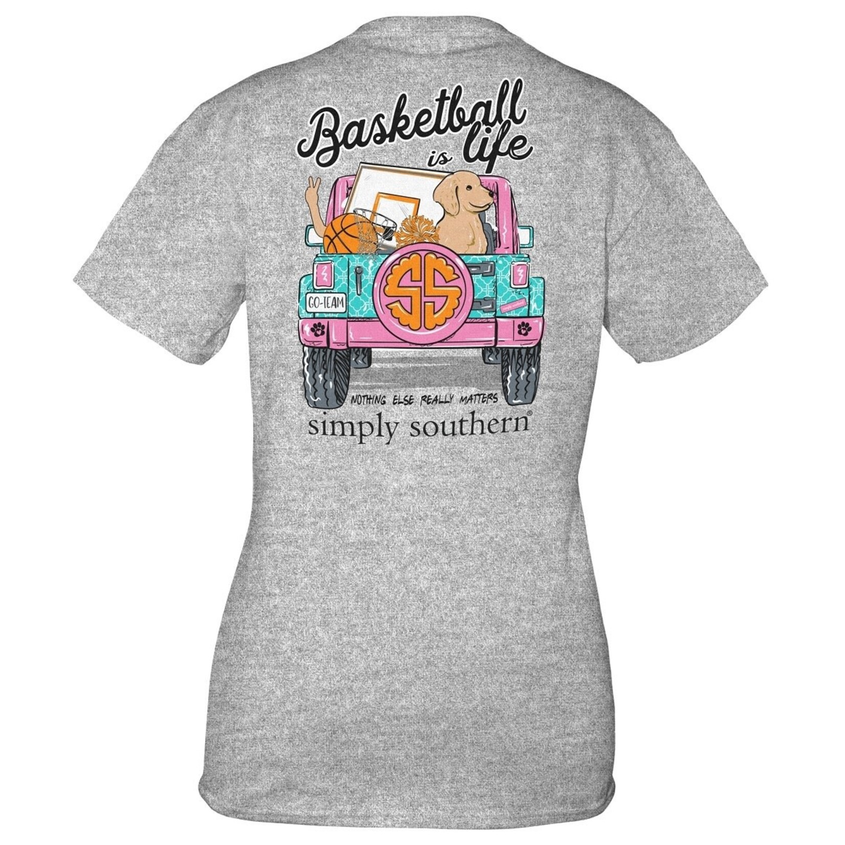 Simply Southern Simply Southern Short Sleeve Tee Basketball Heather Gray XL