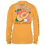 Simply Southern SS Just Peachy Mustard Longsleeve Youth Small