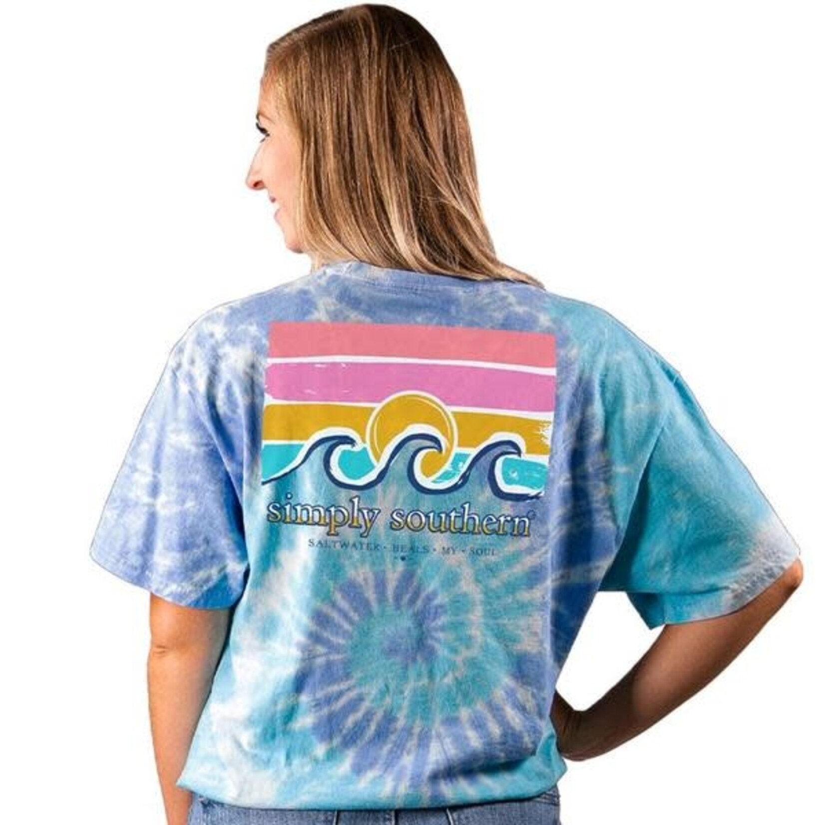 Simply Southern SS Saltwater Heals Striped Tee