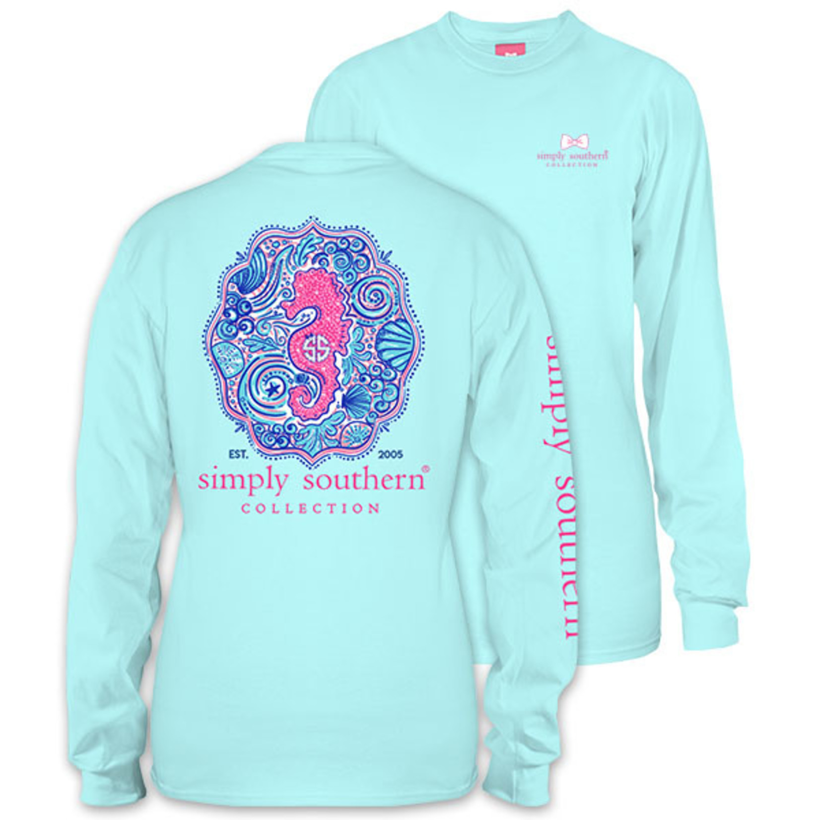 Simply Southern Simply Southern Marine Seahorse Longsleeve Youth Medium