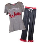 Simply Southern SS Bring Me A Glass of Wine Loungewear Set Small