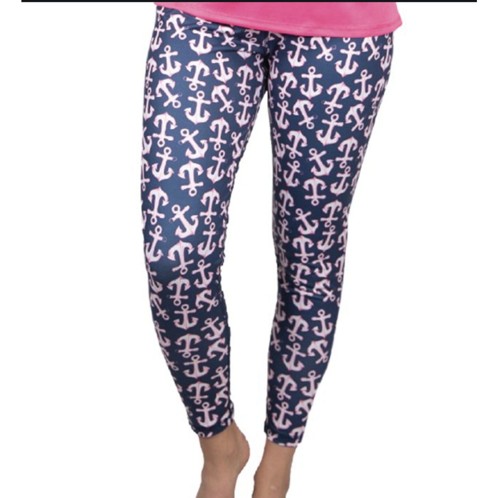 Simply Southern Simply Southern Sport Leggings Anchor Small